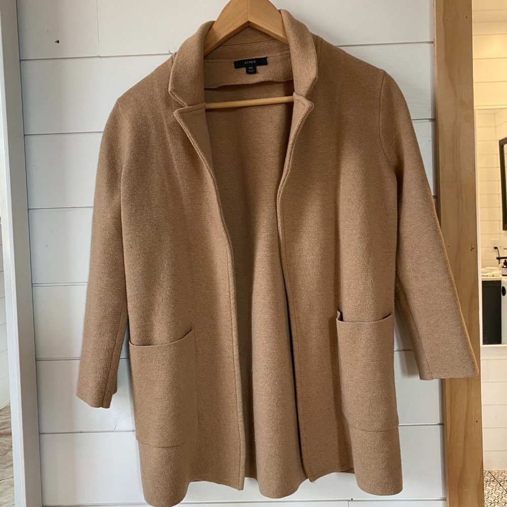 J. Crew 3/4 Sleeve Sweater Blazer